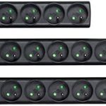 Eaton Multiprise/Parafoudre - Eaton Protection Strip 6 FR - PS6F - 6 prises FR - Noir