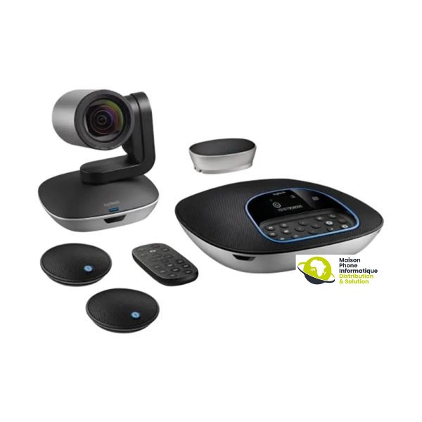 logi vision certif Système de visioconférence Logitech GROUP, pour les salles moyennes à grandes (960-001057) – Image 1