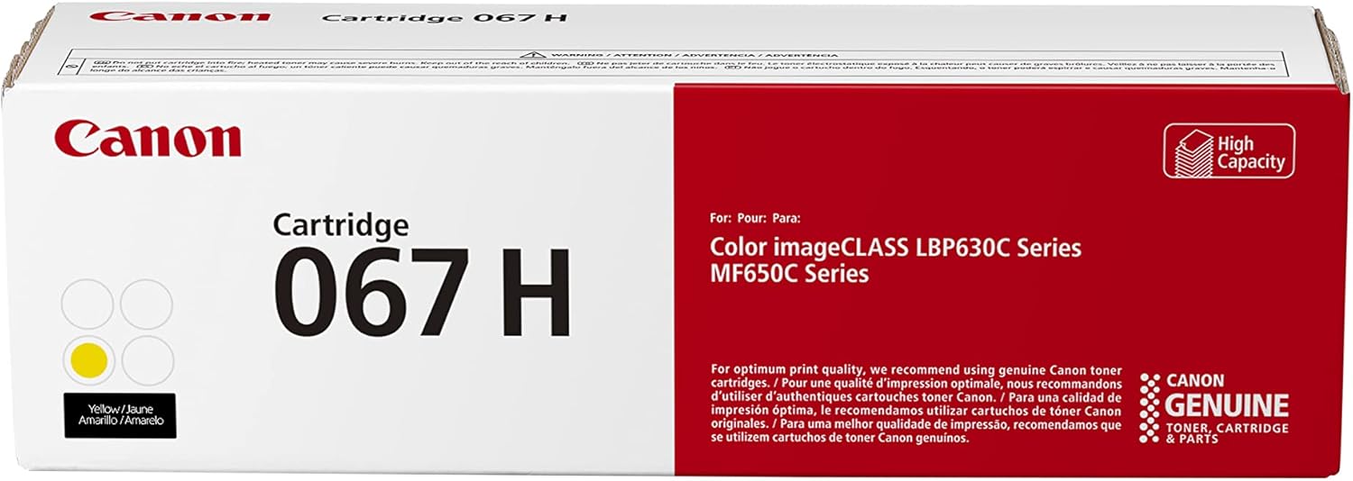 61DJB0h-iRL._AC_SL1500_ CANON CARTRIDGE 067 YELLOW (5099C002AA) – Image 1